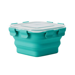 Teal Square Collapsible Food Container