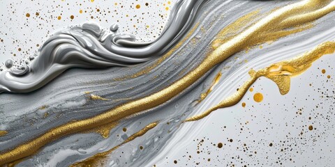 Beautifully blended shades of gray and gold create a captivating background.