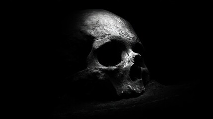 Skull dark background