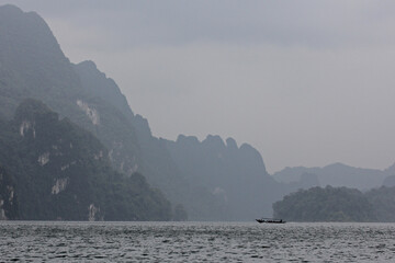 Scenic of Khao Sok national park, popular destination at Ratchaprapha Dam in Surat Thani Province, Thailand