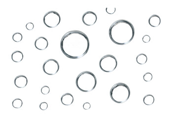 Water droplets on a glass surface.