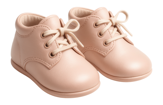 Baby shoes on a plain white background.