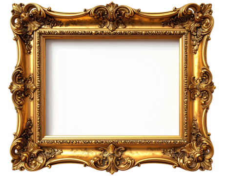Ornate gold picture frame (6) - Powered by Adobe