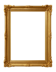 Gold metal frame.