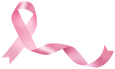 pink ribbon isolated on white