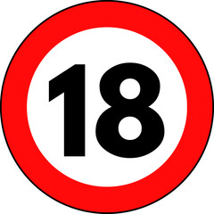 Speed Limit 18 kmh Sign