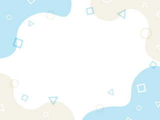 幾何学模様と流体シェイプのフレーム