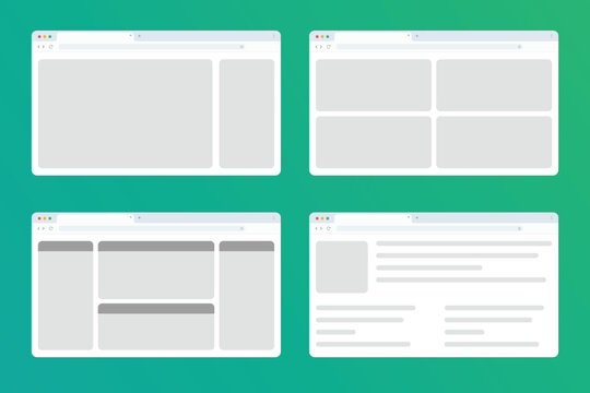 multi layout, browser window icon vector illustration