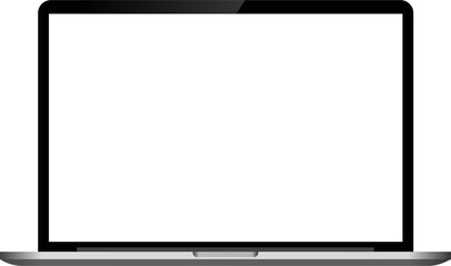 laptop with blank screen