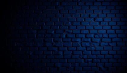 Vast indigo navy blue brick wall, rough texture, wide dark masonry backdrop, gloomy night,  architecture,  pattern