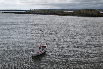 yacht in the sea in Iceland