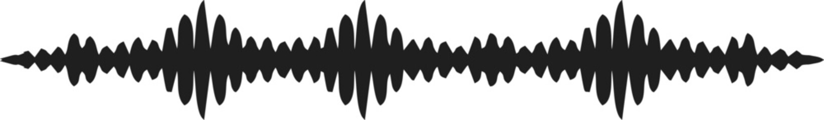An abstract, stylized sound wave or audio equalizer graphic, perfect for music, podcasts, technology, communication, and digital audio projects.