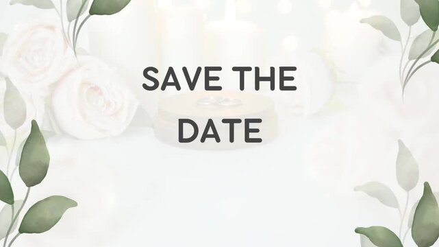 Elegant video invitation template inviting guests to your wedding celebration.