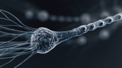 neuron cell microscopic detail view