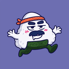 Onigiri cartoon mascot
