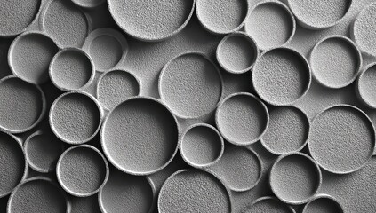 Abstract gray circles layered in overlapping patterns, creating a textured, geometric design.
