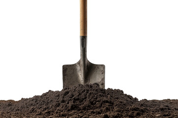 Digging Shovel Illustration, Trowel and Garden Equipment Vector Concept