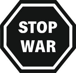 stop sign on black background