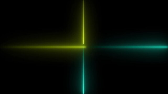Neon plus symbol line 4k animation background. full screen neon line. glowing neon line plus animated isolated on black background.. 4k animation..