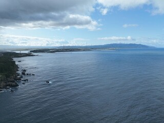 福井県 東尋坊から見る絶景の景色 ドローン空撮
