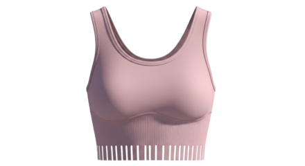 Isolated pink sports bra for exercising and yoga, activewear apparel and underwear fashion