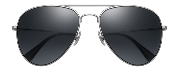 Aviator sunglasses on a plain background.