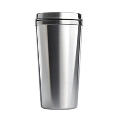 Stainless steel coffee tumbler mockup