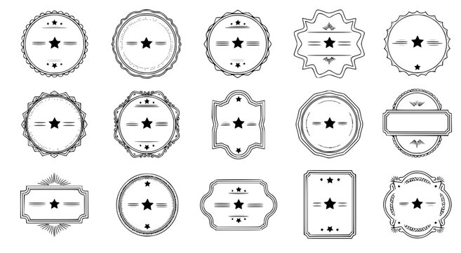 classic retro emblem and label vector collection