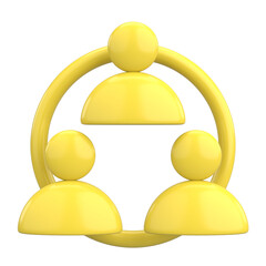 Network icon. Connection icon. 3D illustration.