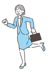 走っている女性