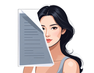 Flat Minimalist File Document Icon, PNG