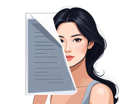 Flat Minimalist File Document Icon, PNG