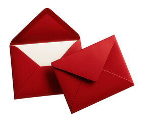 Two red envelopes, one open.