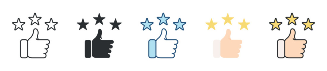 Rating Icon Set Multiple Style Collection