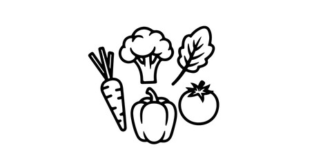 Fototapeta premium Assortment of fresh vegetables, showcasing a healthy and vibrant food selection