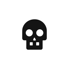 Minimalist Skull Icon in Vector Design Style