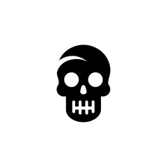Punk Skull with a Faux Hawk Vector Illustration