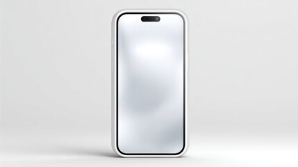 Stunning white smartphone showcase studio setting product photography minimalist environment close-up view modern concept
