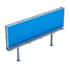 Obraz premium Png of billboard with blue screen isolated on transparent background, a large outdoor advertising structure for promotions