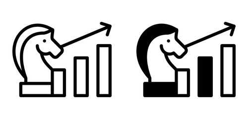 Growth Strategy Icon Collection line & Mixed Style 