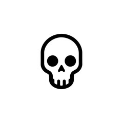 Minimalist Skull Icon Vector Design for Spooky Themes