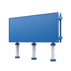 Obraz premium Png of billboard mockup isolated on transparent background, a large outdoor advertising structure for promoting products