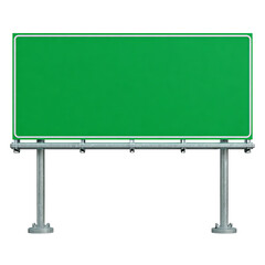 Obraz premium Png of blank green road sign isolated on transparent background, ready for your custom text or design, offering clear guidance