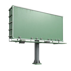 Obraz premium Png of blank green billboard isolated on transparent background, ready for advertisement placement and marketing campaign