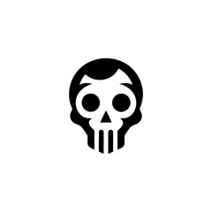 Modern Skull with Pompadour Hairstyle Vector Design