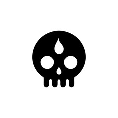 Skull with Tear Drop for Graphic Design Projects
