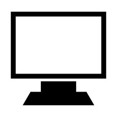Computer Screen Icon – Simple Silhouette Design