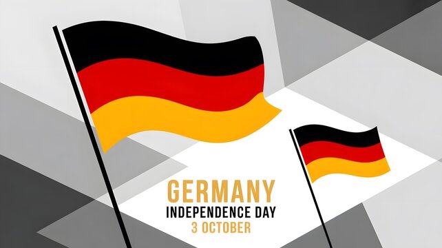 Germany independence day october celebration waving flag patriotic background
