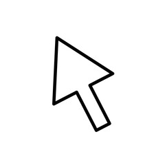 マウスカーソルのアイコン　モノクロ　素材　イラスト