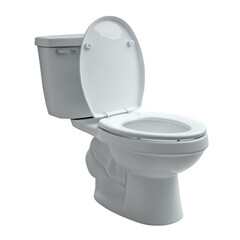 White Toilet PNG Modern Bathroom Lavatory Isolated on White Background